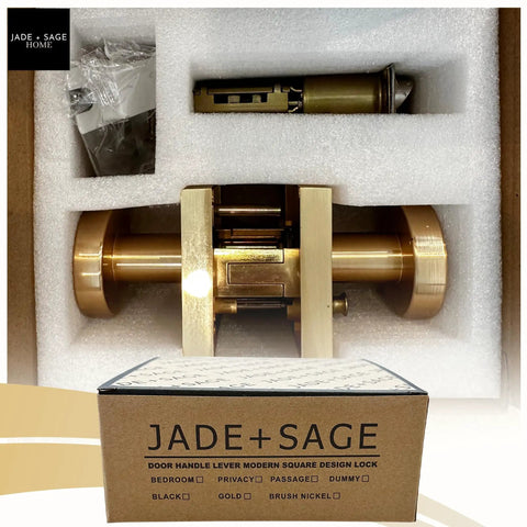 Brushed Gold Door Handles For Interior Doors And Closets Harper Knob Passage Mid Century Modern Top Notch High End Door Knobs
