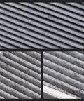 Close-up of activated carbon cabin air filter with pleated design, for Chevy GMC Trucks and SUVs, like Silverado Sierra, replaces CF11966.