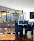 34 Inch 5 Light Dope Modern Kitchen Island Light Linear Pendant With Clear Water Glass Diffuser And Cylinder Frosted Glass Shades In Oil Rubbed Bronze Finish For Dining Room Or Billiards Table