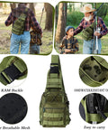 All In One Fishing Backpack Kit With Pliers Hook Remover Weighing Scale Fish Gripper Separator Lanyard Built Tough Army Green