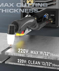 5 In 1 Plasma Cutter And Welder Combo For The Home Shop An All In One Machine That Does Cut MIG Flux MIG TIG And MMA close-up of plasma cutting metal