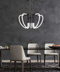 Dope Modern LED Pendant Chandelier With Remote Control Dimmable Hanging Light Fixture for Kitchen over dining table