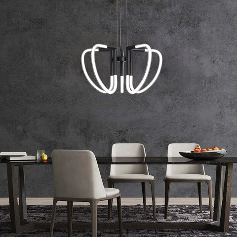 Dope Modern LED Pendant Chandelier With Remote Control Dimmable Hanging Light Fixture for Kitchen over dining table