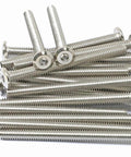 20 Pack 1/4-20 Stainless Steel 304 Hex Socket Flat Head Cap Screws For Furniture, 3 Inch Length, shown in stack