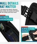 Travel Money Belt Hidden Under Clothes Must Have RFID Blocking Passport Holder And Slim Waist Wallet Pouch with compartments and buckle.