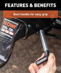Trailer Hitch Pin And Clip With Vinyl Coated Grip Five Eighth Inch Diameter Fits Two Inch Receiver Clear Zinc Finish
