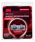 Headlight Lens Restoration Kit 39008 For Clear Brighter Headlights At Home With Disc Pad Holder in packaging with before and after images