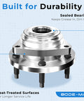 Front wheel hub bearing assembly single pack for Chevy Impala Monte Carlo Buick LaCrosse Cadillac DTS and more, showing sealed bearing