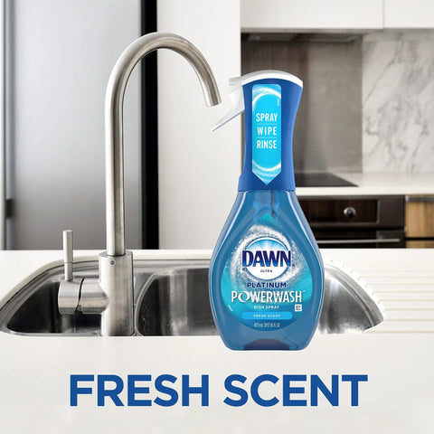 Powerwash Spray Dish Soap Fresh Scent Starter Kit With Three Refills Four 16 Ounce Bottles by kitchen sink