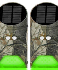 Heavy Hitter Solar Game Feeder Lights with Vibrant Green Motion Detection in a two pack, rugged design for night hunting.