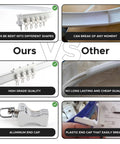 Flexible Aluminum Ceiling Curtain Track 13.1ft Bendable Wall Mount Kit, Heavy Duty Alloy Curtain Rail for Easy Install, No Cracking, Durable Metal Rod Alternative for Living Room, Bedroom, Office; white bendable ceiling track with hooks