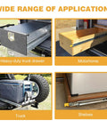 Wide range of applications for heavy duty drawer slides 44 inch with locking runners and metal rails for side mount cabinets
