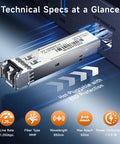 Cable Matters 1000BASE-SX SFP fiber transceiver module with LC connector; multimode MMF, 850 nm, 1 Gbps