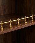 Gold Metal Shelf Rail Brackets 12 Pack With 6mm Holes For Glass Shelves Gallery Rails And Wine Cabinets Heavy Duty Secure Locking