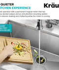 Hand scraping food into 1/2-Horsepower Continuous-Feed Garbage Disposal With Ultra-Quiet Motor, Quick-Connect Mount installed in sink