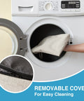 Washing machine with a removable cover from Set Of 4 Dining Chair Cushions Non Slip 17 By 16 Inch 2 Inch Thick With Ties
