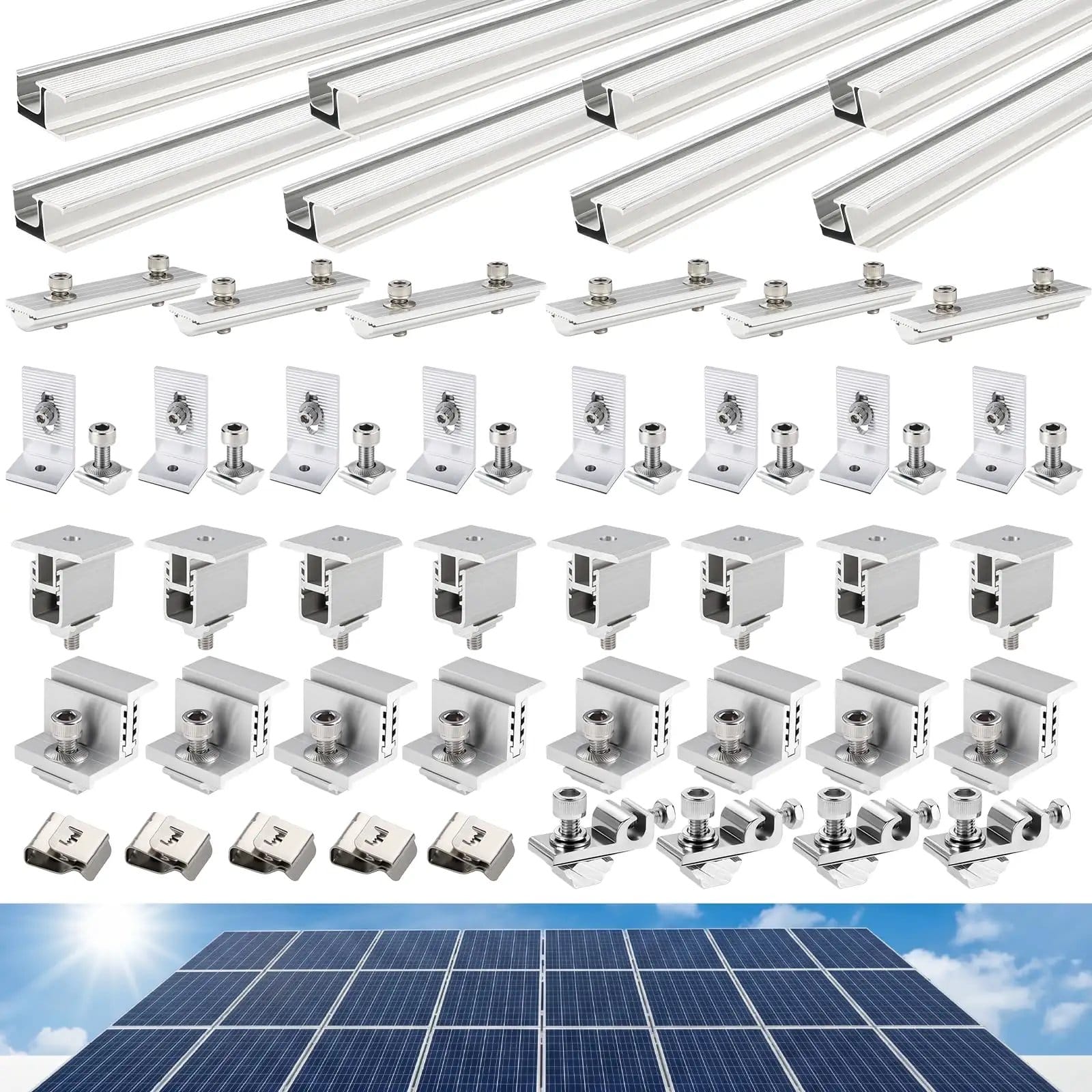 Solar Panel Mounting Rail Kit For 5x320W Arrays