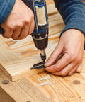 Cross Head Countersunk Screw And Nut Kit With Transparent Acrylic Nuts, 100 Piece Set For Durable Machine Screws And Hex Nuts, DIY Friendly For Easy Home Furniture Assembly And Stands, Clean Hidden Hardware Look, drill fastening hinge to wood