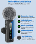 Wireless Lavalier Microphone 4 In 1 Clip On For iPhone Android USB C PC And Camera With Rotatable Clip And Active Denoise manual