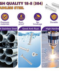 Seventy Count Six Three Two Machine Screws Four Mixed Sizes Premium 304 Stainless Steel Outlet Hardware shown with durable materials.