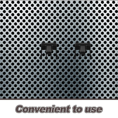 Heavy Duty Black Plastic Pegboard Hooks 10 Pack For Square Hole Pegboards Versatile Shop Display And Home Storage Clips on pegboard