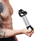 Man using Pinch Grip Accessory For Iron Grip EXT 80 Or EXT 90 Hand Gripper Pair Beefs Up Finger Strength And Climbing Power