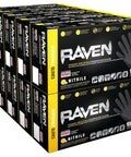 Boxes of Raven 7 Mil Black Nitrile Disposable Gloves, Powder Free, 10 Pack, Medium, 1000 Count, Puncture and Chemical Resistant.