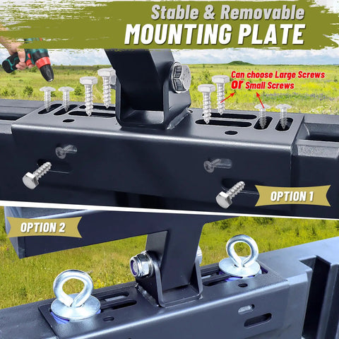 UTV Hunting Tool Holder Rack for Cargo Bed Universal Adjustable SXS Gear Mount heavy-duty bracket with screws options