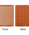 20 Pcs 5x7 Cm Universal Breadboard Bakelite Prototype Boards For Electronics Experiments Great For DIY Projects, front and back view