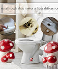Kick Those Rusty Bolts To The Curb With These Cute Red Mushroom Toilet Bolt Caps That Stealthily Conceal Hardware, 2 piece set.
