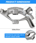 Heavy Duty 1/2 Inch Emt Conduit Bender Head With 3/4 Inch Pipe Handle dimensions, made of durable aluminum for precise wire bending.