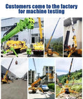 Badass Compact Crawler Crane 1.5 Ton 3 Ton Hydraulic Telescopic Lift portable electric construction rig in testing at factory.