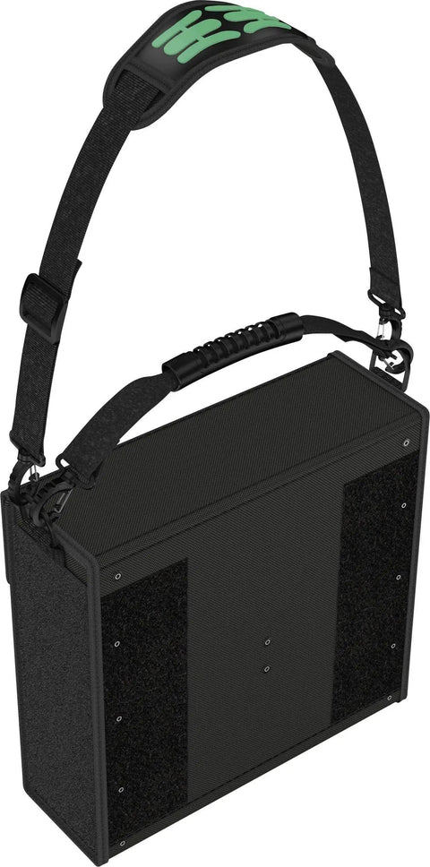 2Go 2 Tool Container For On The Go Gear Organization, durable black storage with shoulder strap and quick access slots