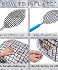 Inflation steps for Silver Disco Balloons Set Of 48 In Assorted Sizes 10 Inch 22 Inch 32 Inch Metallic Round Party Balloons.