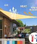 Right Triangle Sun Shade Sail 8 Foot By 8 Foot By 11.3 Foot Outdoor Canopy With UV Blocking Breathable Fabric over patio