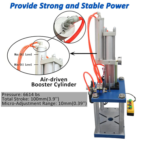 Beast Mode Heavy Duty Pneumatic Punch Press Machine 6614 Lb Force Air Powered Metal Stamping Tool With Digital Controller And 4 Inch Stroke Crushes Sheet Metal Like Butter For Fast Shop Upgrades 110V