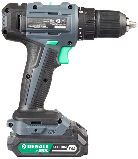 20V Cordless Drill Driver Kit With Two 2Ah LiIon Batteries And A Two Point Four Amp Charger Blue Ideal For DIY Drilling Holes