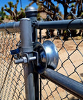 5 Inch Steel Sliding Track Rollers For One And Five Eighths Inch Gate Frame Galvanized Gate Roller 2 Pack Replacement Heavy Duty Hardware For Sliding Gates And Chain Link Fence Gates installed on gate