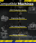 Diagram showing machines compatible with 1/32 Inch Micrograin Carbide Square End Mill Set, 4 Flutes, ISE1/32 4T, 5 Pieces.