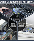 2 In 1 Cordless Air Duster With 120000 RPM Turbo Power And 7600mAh Battery Rechargeable Dust Blower For Keyboard And Electronics Cleaning