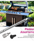 Front view: four-piece locking pin and spring kit with M6 bolts for Blackstone griddles; stainless steel.