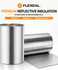 Heavy Duty Double Bubble Insulation Roll With 4 Layer Reflective Foil Barriers Deflects Radiant Heat Transfer Made For Indoor Outdoor Garage Or Truck Beds Straight Up Rock Solid Shield, aluminum bubble wrap.