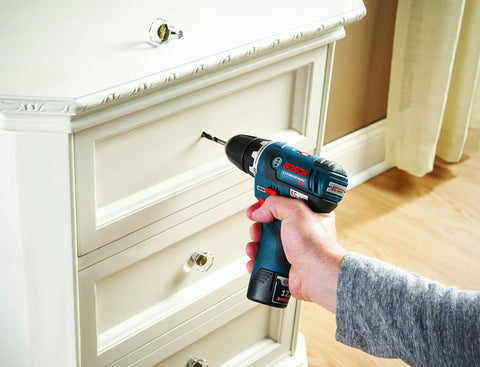 Using 41 Piece Drill And Drive Set With Case For Wood Metal And Masonry Projects GoTo Bit Kit on drawer, preventing screw stripping