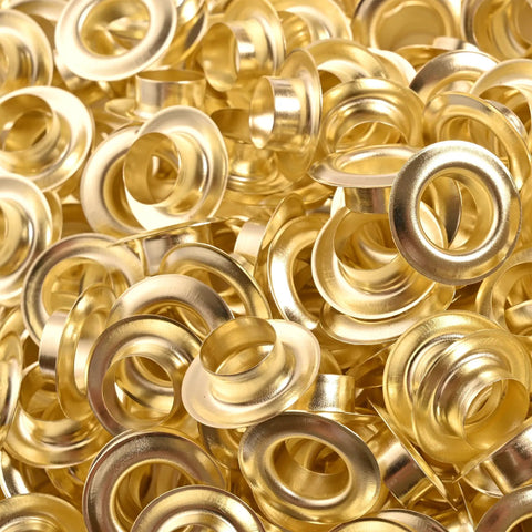 Bulk Gold Grommet Kit 1000 Pieces 6mm Grommets With Washers For Grommet Tool Banner Posters Metal Eyelets For Fabric Clothing