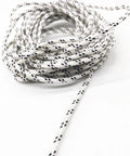Patio Umbrella Replacement Cord And Lift Rope Heavy Duty 20 Foot Nylon String for outdoor crank umbrellas coiled on white background.