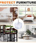 Twelve Pack Furniture Sliders With Nail On Steel Pins For Scratch Free Hardwood Floors Sweet Ride Chair Table And Desk Foot Pads, used in various home settings.