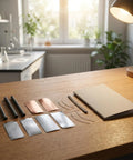 Metal Electrodes Kit For Basic Electricity Science Demos With Zinc Sheets Copper Plates Iron Anode Sheet And Graphite Rods on table