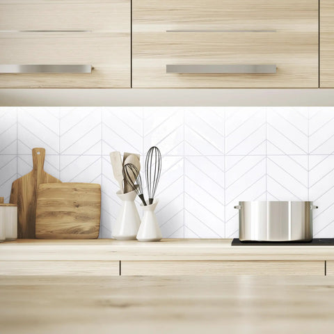 Kitchen with X Large Peel And Stick Backsplash Tiles 5 Sheets Of 22.56 By 11.58 Inches 3D Adhesive Self Adhesive Wall Tile
