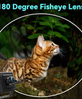 5MP USB Camera With 180 Degree Fisheye Lens 1080P 30FPS Webcam Aptina MI5100 Sensor viewing a cat in nature