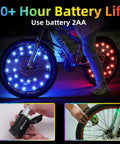 LED Bike Wheel Lights Two Tire Pack Spoke Light With Batteries Included High Brightness For Night Riding on bike